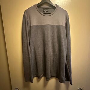 Velvet by graham & Spencer gray two tone cotton blend sweater
